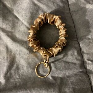 NWOT Gold studded scrunchie keychain